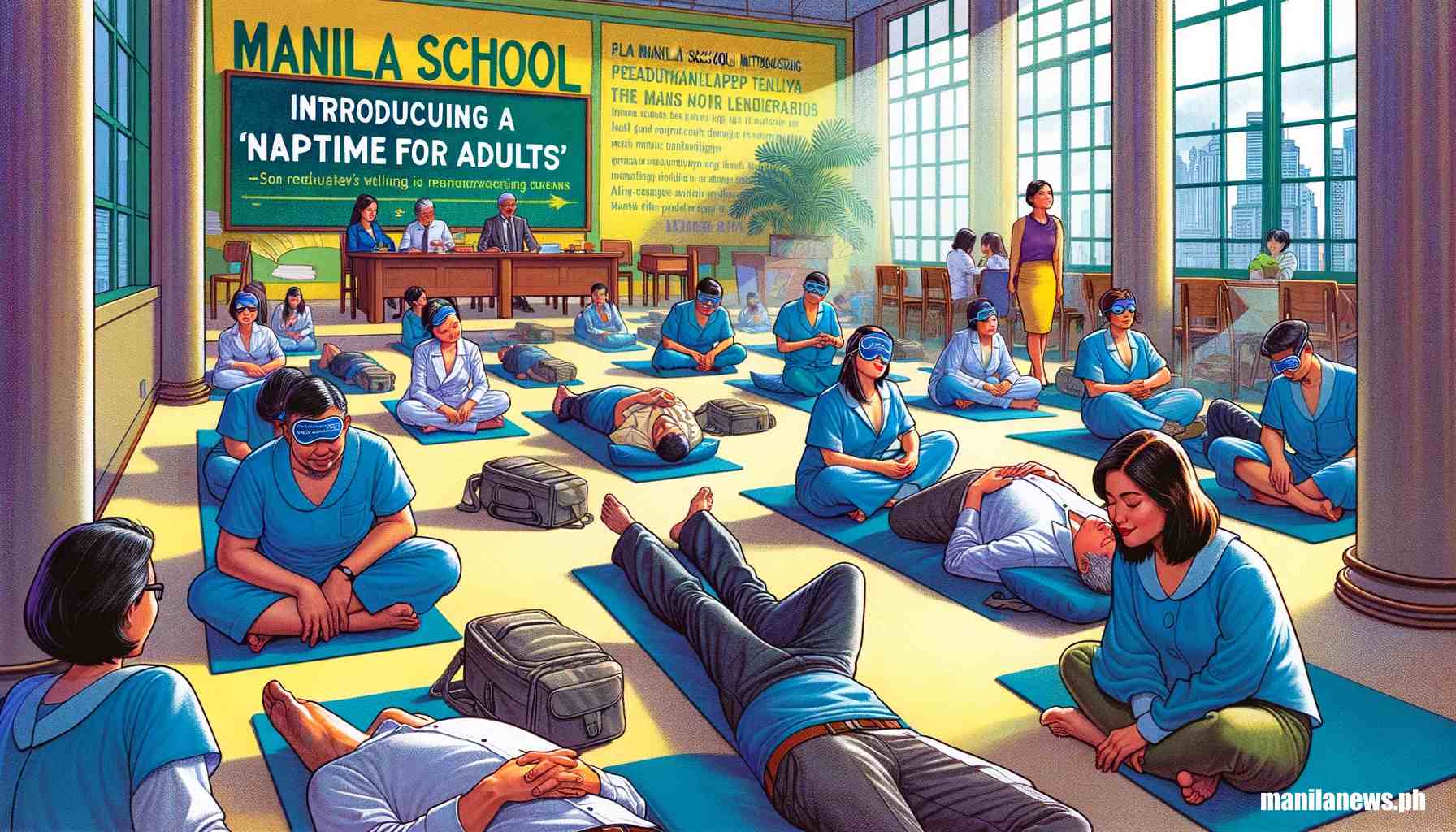 Manila School Introduces Revolutionary ‘Naptime for Adults’ Program to Combat Post-Lunch Slump