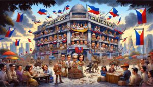 Headquarters of the Manila News Intelligencer during National Heroes Day 2024, by Dalagang Filipina Panganiban - Manila Telecommunications