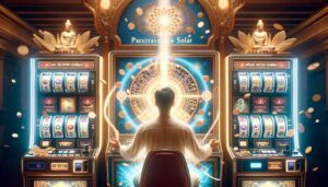 Inside Manila's Parañaque Solaire, focusing on a unique slot machine that pays out in good karma instead of traditional coins Inside Manila's Parañaque Solaire, focusing on a unique slot machine that pays out in good karma instead of traditional coins