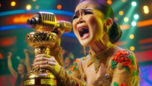 Malabon News Photo Filipina singer at the climactic moment of the annual karaoke battle between Navotas and Malabon 2