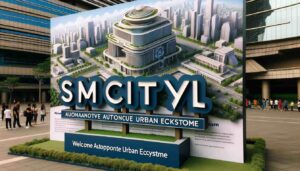 Mandaluyong of the signage for SM Megamall's expansion into a small city, featuring the unique aspect of having its own government and la2