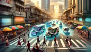 Manila News Intelligencer Imagine a bustling city street in Manila with an innovative twist invisible jeepneys seamlessly blending into the urban landscape. The scene captures12 Manila News Intelligencer Imagine a bustling city street in Manila with an innovative twist invisible jeepneys seamlessly blending into the urban landscape. The scene captures12