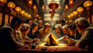Manila News Intelligencer of a traditional Chinese restaurant in Binondo, Manila. The scene is a close up of a table where a golden fortune cookie 14 Manila News Intelligencer of a traditional Chinese restaurant in Binondo, Manila. The scene is a close up of a table where a golden fortune cookie 14