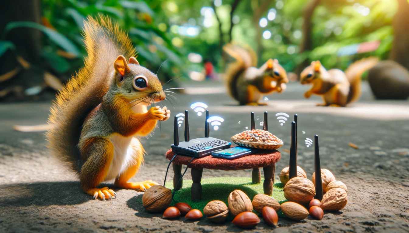 Salcedo Park’s Squirrels Start Their Own Economy: Trading nuts for Wi-Fi access.