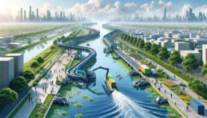 Marikina Futuristic scenario where a river has been transformed into a giant conveyor belt, streamlining both transportation and river clean up effort (1)