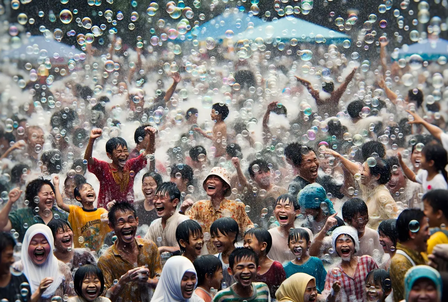 The Great Muntinlupa Bubble Bath: Streets turn into soapy slides for a day. The Great Muntinlupa Bubble Bath: Streets turn into soapy slides for a day.