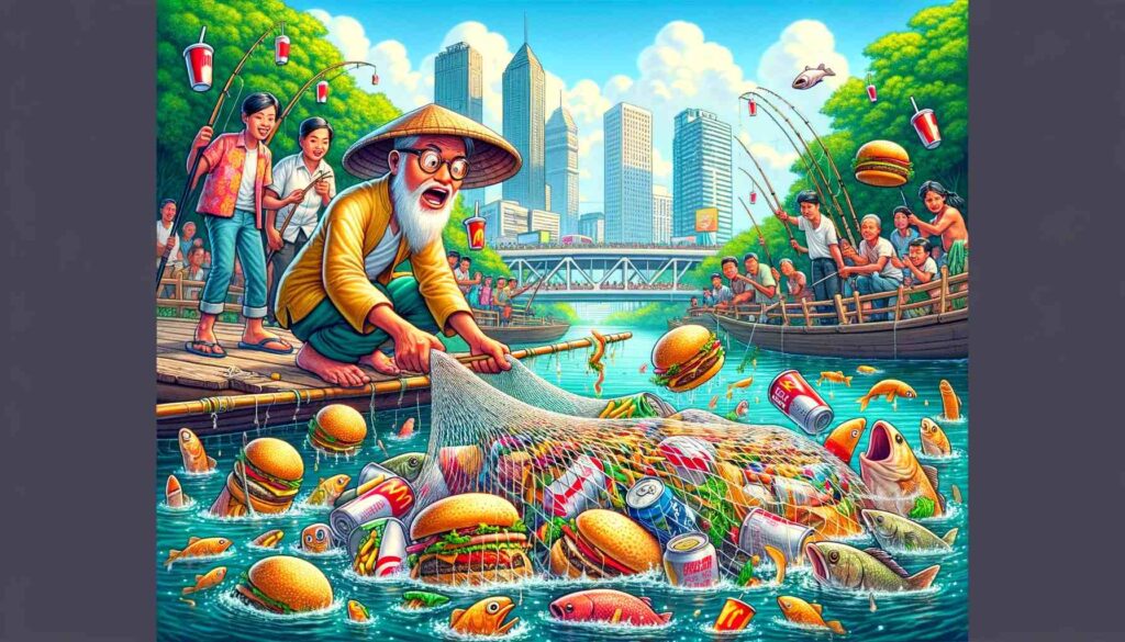 Muntinlupa vibrant scene at New River Park in Manila, where local fishermen are surprised to find that the fish have developed a3 Muntinlupa vibrant scene at New River Park in Manila, where local fishermen are surprised to find that the fish have developed a3