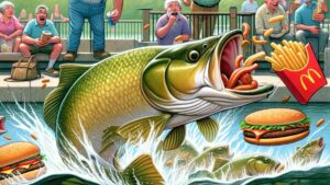 Muntinlupa whimsical scene at New River Park where fish have developed a taste for fast food, surprising local fishermen. The im5 Muntinlupa whimsical scene at New River Park where fish have developed a taste for fast food, surprising local fishermen. The im5