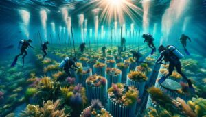 Navotas scene of an underwater farming initiative started by a Fishermen's Guild. This innovative aquaculture project combines sustainability2