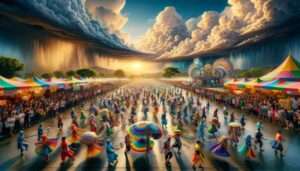 Pasig the vibrant  and colorful Rain Dance Festival in Pasig, an annual event where the community comes together in an attempt to control the 3