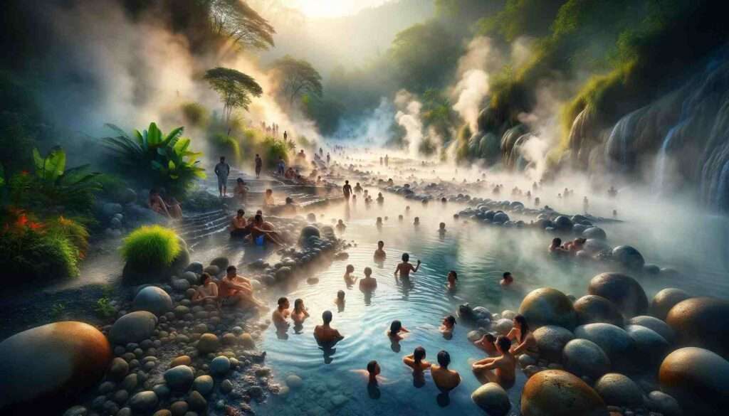 Pateros Visualize the transformation of Pateros' river into a giant hot spring, sparked by a recent volcanic discovery beneath the area. This close up 2