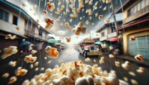 Philippines Photo of the moment when the Philippines' cloud seeding project goes awry, resulting in popcorn instead of rain..