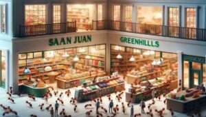 San Juan Manila Detailed close up of a specific area within San Juan's Miniature Greenhills Shopping Mall for ants, focusing on a sin2