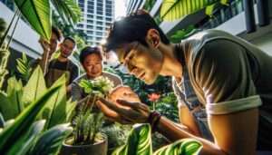 Taguig News on the Plant Whispering Workshop at Serendra, Manila, to capture close up interactions between participants and the plants. Focus on a 3 Taguig News on the Plant Whispering Workshop at Serendra, Manila, to capture close up interactions between participants and the plants. Focus on a 3