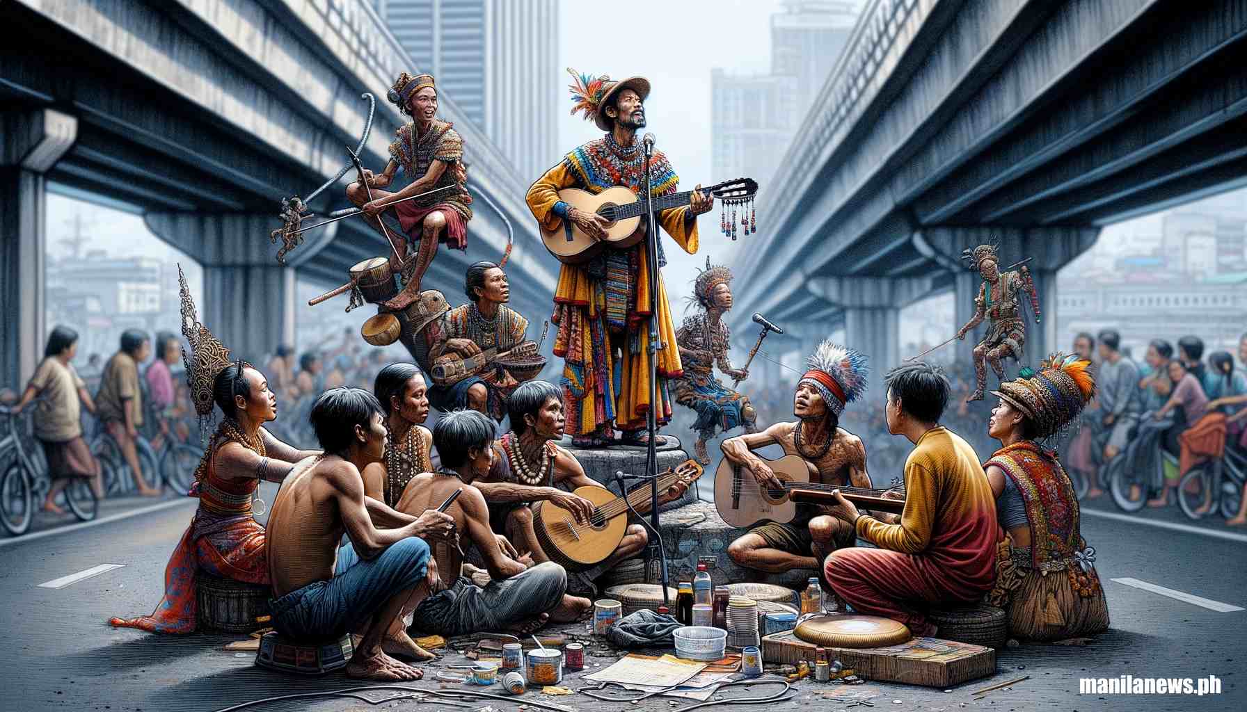 Street Performers Along Manila’s Overpasses Street Performers Along Manila’s Overpasses