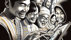 Manila News -- An illustrative scene depicting Manileños indulging in online shopping, showcasing a vibrant and dynamic atmosphere in Manila. The image should captur (2)