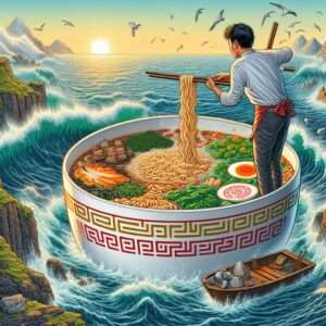 Ramen Noodles Cooking in the Sea - Oceans heat up to new peak in February...